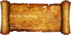 Tordy Imelda névjegykártya